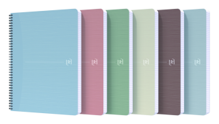 Blok špirálový Oxford RecUp A4/90 listov, linajkový, mix Oxford