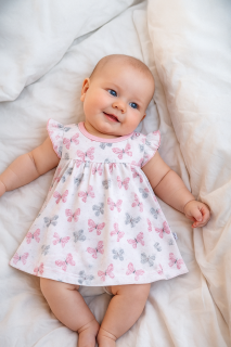 Šatičky krátky rukáv Motýliky Baby Service