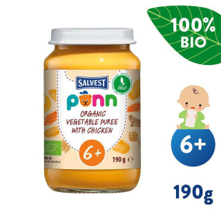 Salvest Ponn BIO Kuracie mäso so zeleninovým pyré (190 g)