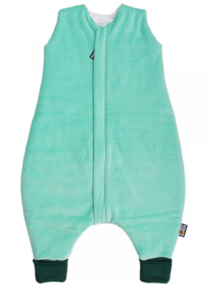 Spací vak s nožičkami mentolový plyš