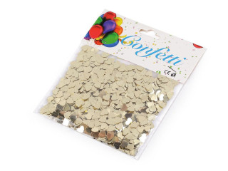 Konfety srdca - na párty, svadbu, oslavu zlatá srdiečka