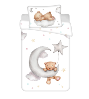 Obliečky do postieľky Macko Ribbon Baby 100 x 135, 40 x 60 cm Jerry Fabrics