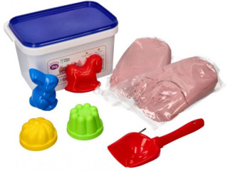 Kinetický piesok - púdrový - 2 kg + mix formičiek
