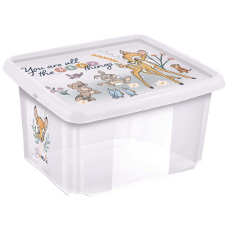 Úložný box s vekom 36 l "Bambi", Transparent