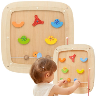 Drevený nástenný panel - cvrnkacia hra Viga