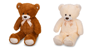 Plyšový medveď 80 cm s mašľou 0 m+ Plush Friends