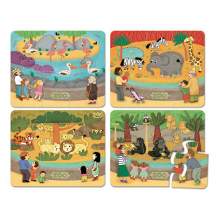 Vilac Drevené puzzle zoo