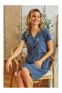 Tehotenská a dojčiaca nočná košeľa Lucky Deep Blue Doctor Nap