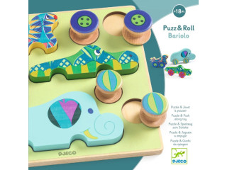 Vkladacie puzzle Zvieratkové autíčka Djeco