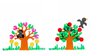 Kreatívna sada Ročné obdobia obrázky do okna Craft Kit Haba