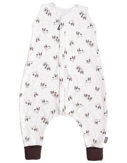 Letný spací vak bambus buldoček hnedé nohavice Kaarsgaren