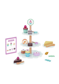 Drevený stojan so zákuskami