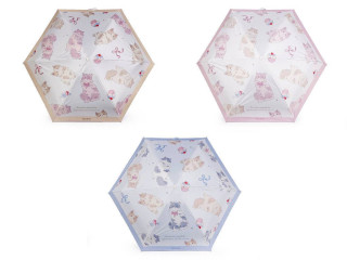 Detský skladací mini dáždnik mačka s rukoväťou labka