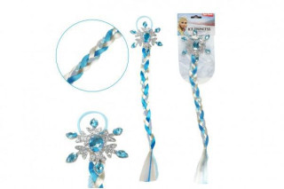 Vrkoč vlasový so sponou na gumičke Ľadová princezná