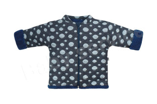 Kabátik stojačik dvojvrstvový na zips Bubliny modrý Baby Service