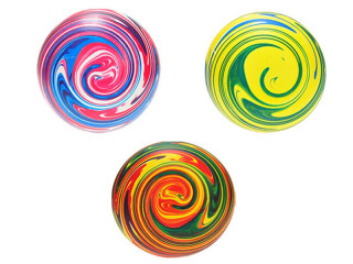 Lopta 23cm dúhová 3farby 10m+ v sieťke