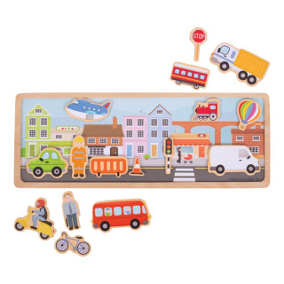 Magnetické puzzle mesto Bigjigs Toys