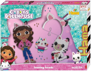 Gábinin kúzelný domček - HAMA zažehľovacie korálky MIDI - Darčeková sada 3D