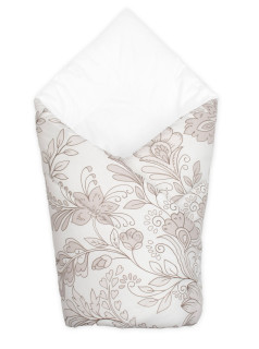 Dojčenská zavinovačka Klasik Folklór biela/béžová Baby Nellys