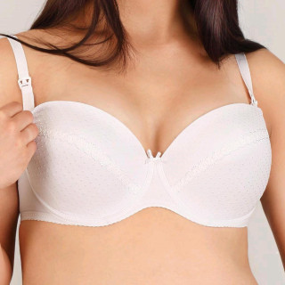 Polovystužená dojčiaca podprsenka New Baby Eva biela 80E 2. AKOSŤ