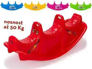 Hojdačka plastová 100x37x39 cm so samolepkami nosnosť 50 kg 18 m+