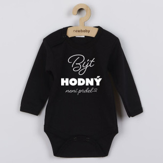 Detské body s potlačou New Baby Byť hodný..... veľ. 80