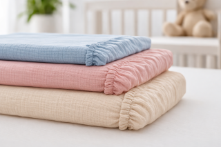 Mušelínové prestieradlo do postieľky 60x120 cm Prem