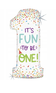 Číslice 1 Fun 46"/117 cm fóliový balónik nafukovací