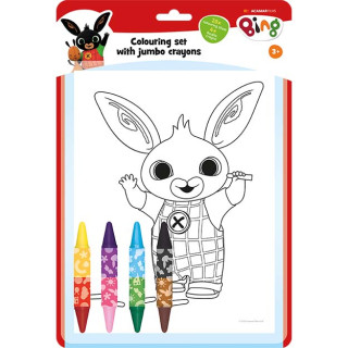 Omaľovánkový set s obojstrannými voskovkami Bing