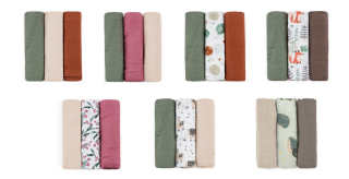 Súprava plienok bambusová mušelínová 3 ks Moussy 68 x 68 cm Petite&Mars