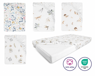 Bavlnená prestieradlo s gumou Print 60 x 120 cm Babymatex