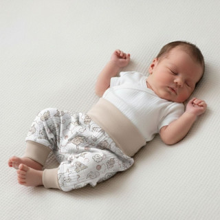 Dojčenské nohavice - buggy mušelín Mačka Baby Service