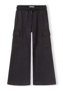 Dievčenské široké cargo tepláky čierne Minoti