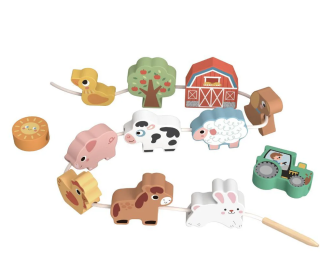 Navliekanie Zvieratká Farma Pastel