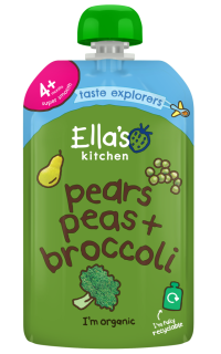 Ella's Kitchen BIO Hruška, hrášok a brokolica (120 g)