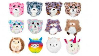 Loptička zvieratko nafukovací plyš 15 cm