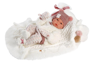 New Born dievčatko 63576 Llorens - realistická bábika bábätko - 35 cm