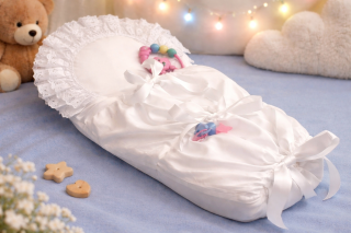 Zavinovačka ozdobná JETEX vyšívaná s 2 čipkami