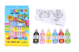 Farby na sklo glitter 5+1 22 ml