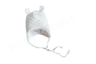 Čiapočka podšitá wellsoft na zaväzovanie thermo biela Baby Service