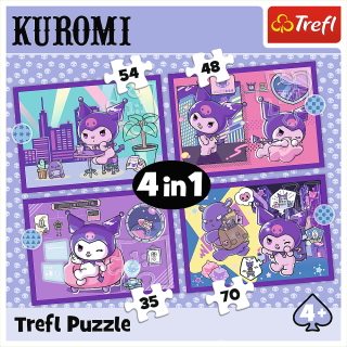 Puzzle 4v1 Deň s Kuromi Trefl