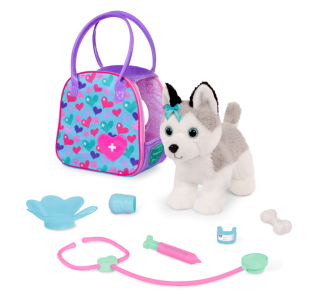 Husky v kabelke s veterinárskou sadou Pucci Pups