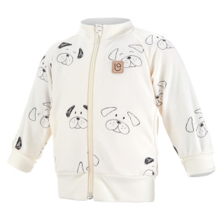 Mikina rozopínacia béžová psíkovia Little Angel