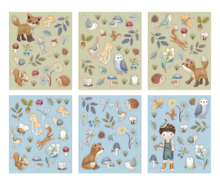 Sada so samolepkami Forest Friends Little Dutch