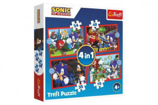 Puzzle 4v1 Sonic/Sonic The Hedgehog 28,5x20,5 cm