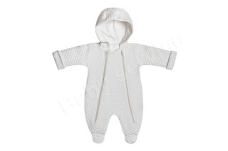 Zimná kombinéza s kapucňou mikrotermo Smotanová Baby Service