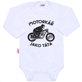 Body s potlačou New Baby Motorkár ako otec