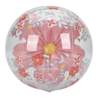 Nafukovacia lopta 3D Pink Flowers Little Dutch