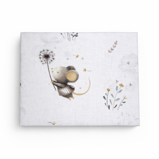 Bavlnená prestieradlo do postieľky Malá myška Baby Nellys 120 x 60 cm