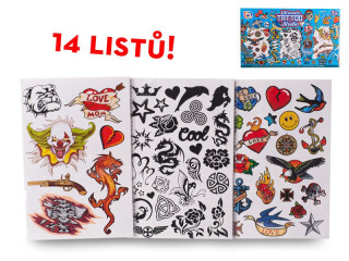 Sada tetovania pre chlapcov 14 listov 200 motívov v krabičke